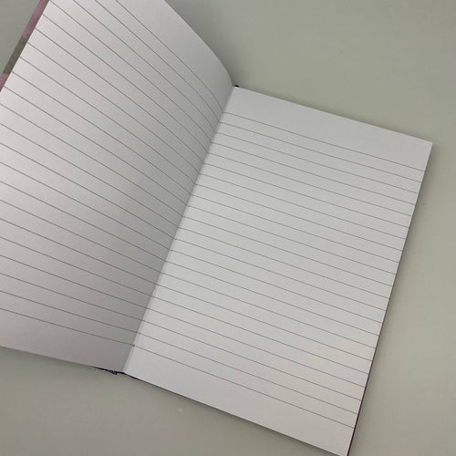 A5 Hardback Notebook Purple Gift Stationery Flowers
