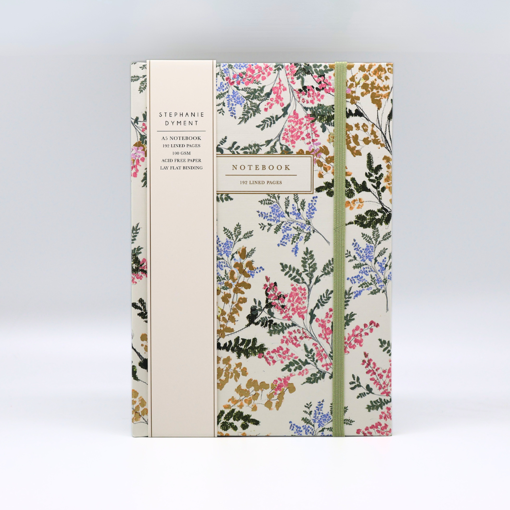 A5 Notebook Cream Hard Cover Stephanie Dyment Gift