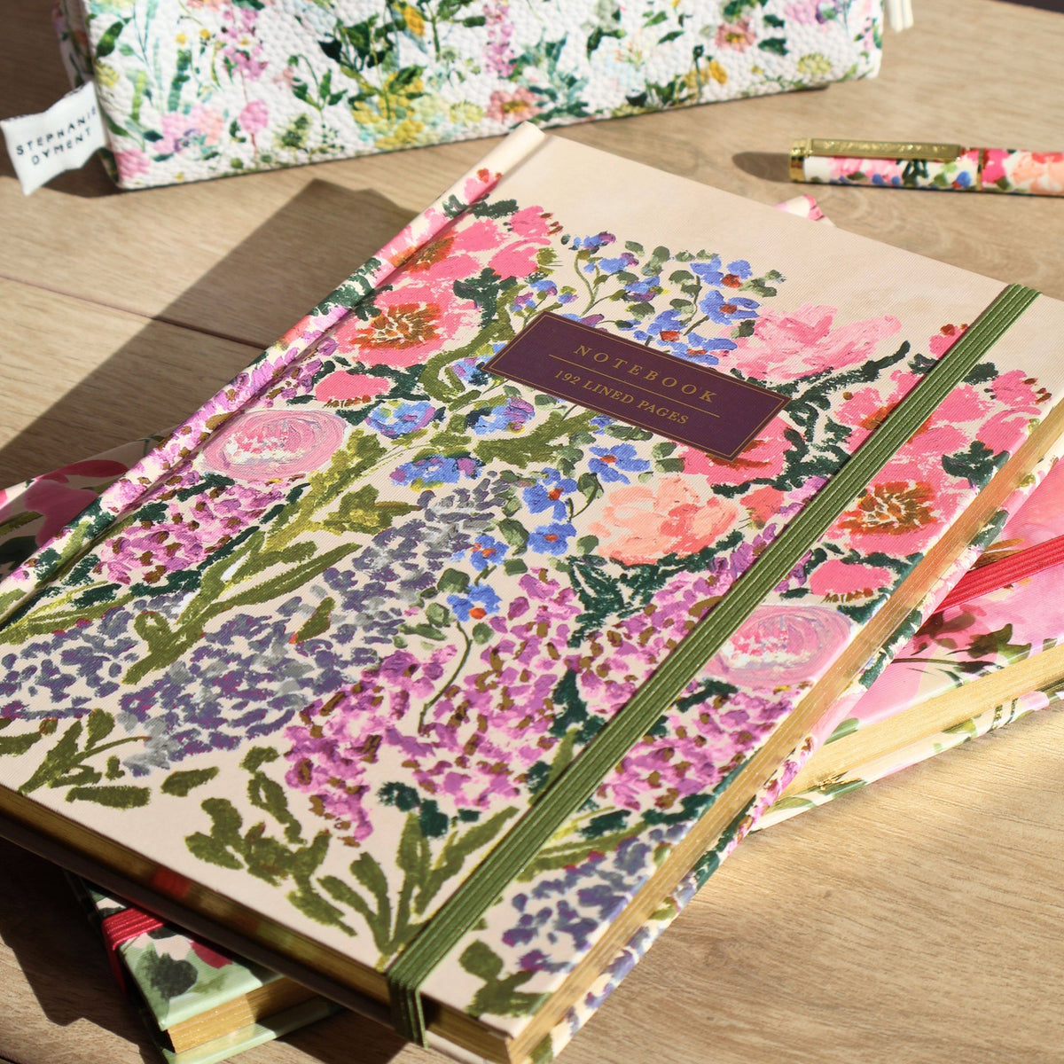 A5 Notebook Hardcover Journal Floral Purple Foil Gift Lined