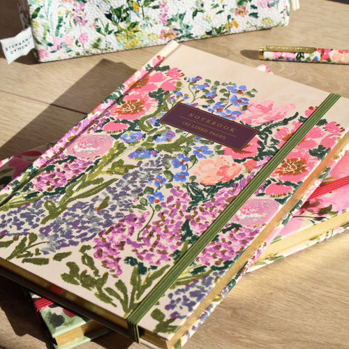 A5 Notebook Hardcover Journal Floral Purple Foil Gift Lined